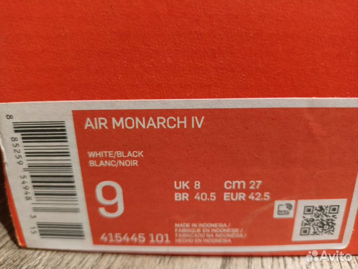 Кроссовки Nike air monarch 4