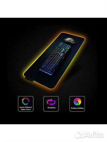 Большой коврик для мышки с RGB Led-подсветкой