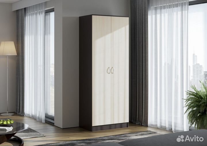 Шкаф распашной Ронда шк-2 (венге/дуб белфорд)