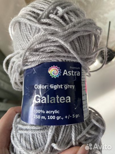 Пряжа Astra акрил light grey
