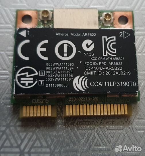 Модуль wifi Atheros AR5B22,WiFi+Bluetooth адаптер
