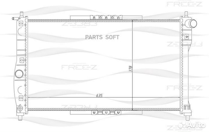 Радиатор охлаждения daewoo Lanos 97