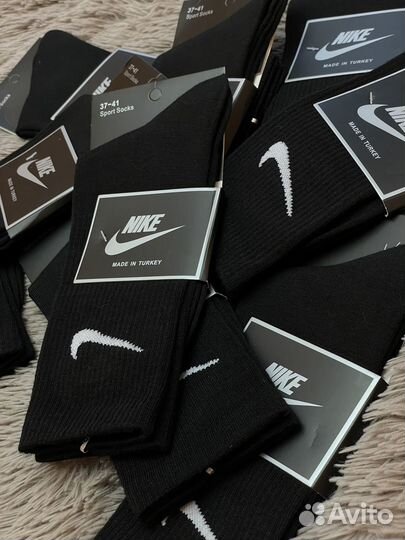 Носки мужские/женские nike высокие черные