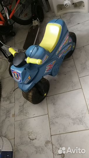 Каталка детская мотоцикл синий