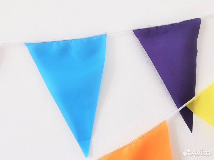 Гирлянда с разноцветными флажками, 10 метров