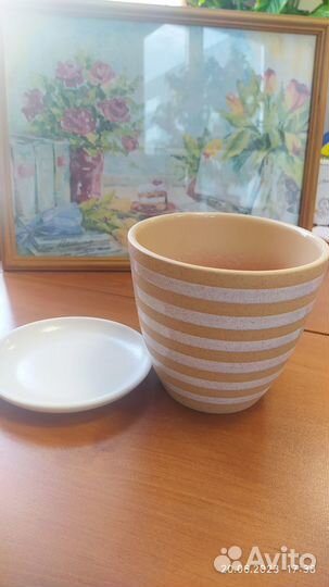 Горшок цветочный керамический