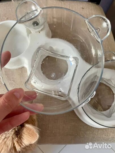 Двойная миска для кошек/собак с автопоилкой