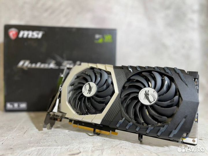 Видеокарта MSI Quisk Silver GTX 1070 8gb