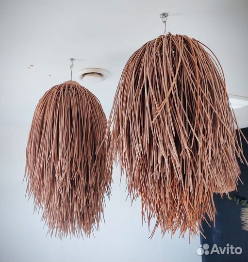 Абажуры плетеные светильники