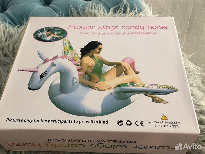 Надувной плот Единорог, матрас круг