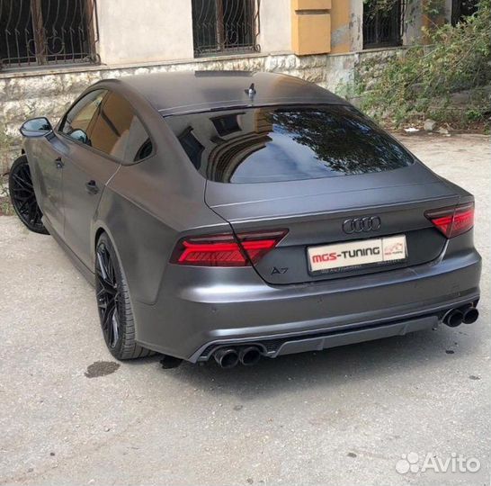 Диффузор на Audi A7 в стиле S7 + Akrapovic