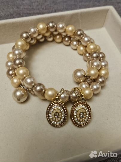 Серьги Carolee, браслет жемчуг, кольцо