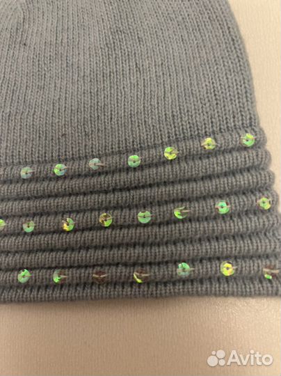 Новая шапка для девочки натуральная шерсть
