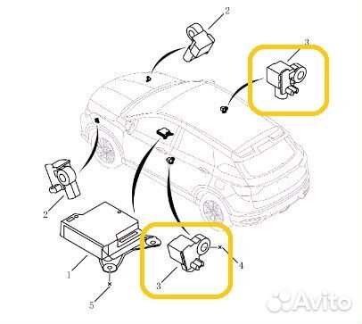 Датчик AIR BAG Geely Coolray Sx11 SX11