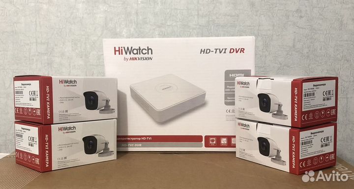 Комплект видеонаблюдения бюджетный вариант 4 камер