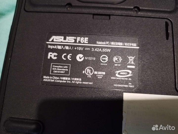 Ноутбук Asus F6E