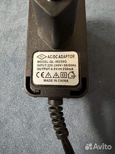 Адаптер блок питания 4,8V 250mA