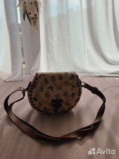 Сумка натуральная кожа, текстиль Италия