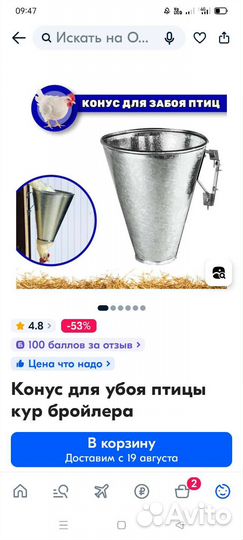 Конус для забоя птицы