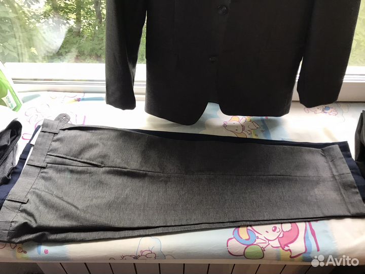 Школьный костюм для мальчика серый 140