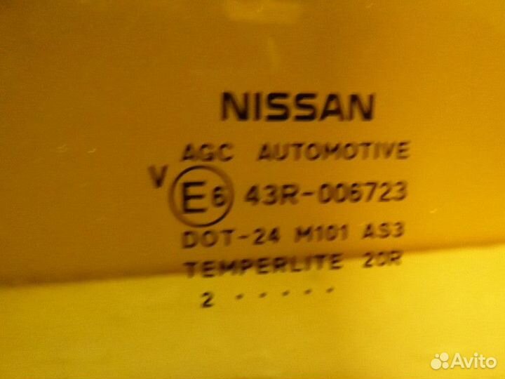 Стекло двери задней левой nissan qashqai J10 2006