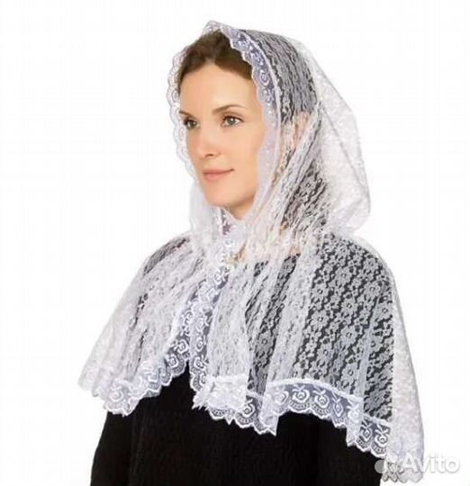 Неспадающий платок новый белый