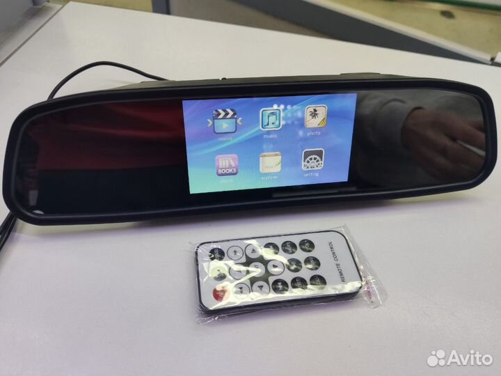 Зеркало с монитором 4,3 Bluetooth+USB+парковка