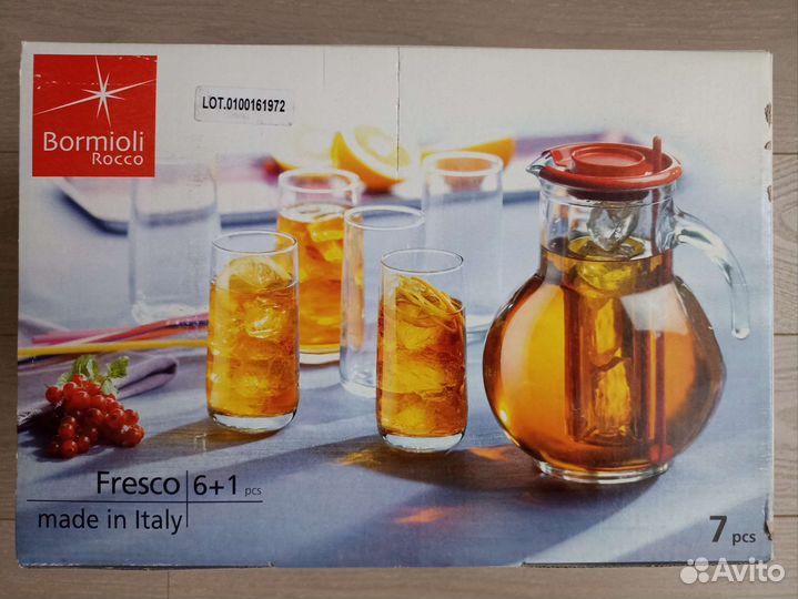 Набор кувшин стеклянный и 6 стаканов