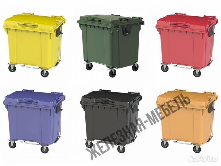 Мусорный бак-контейнер на 1100 литров 29.C19