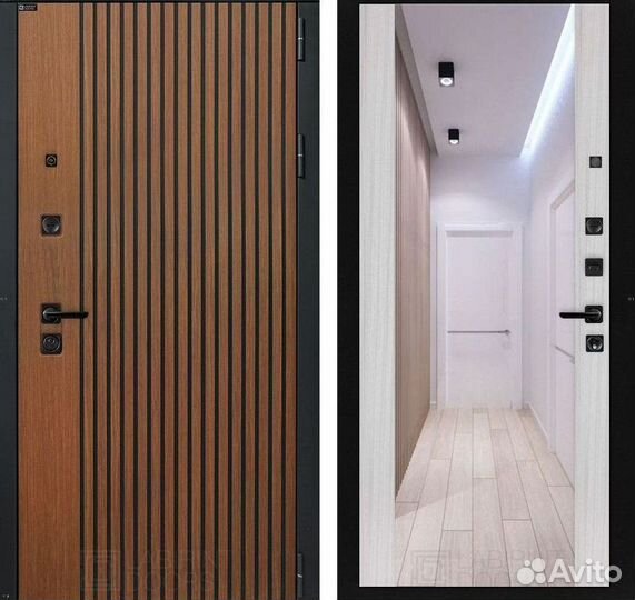 Дверь входная коричневая Италия Шторм