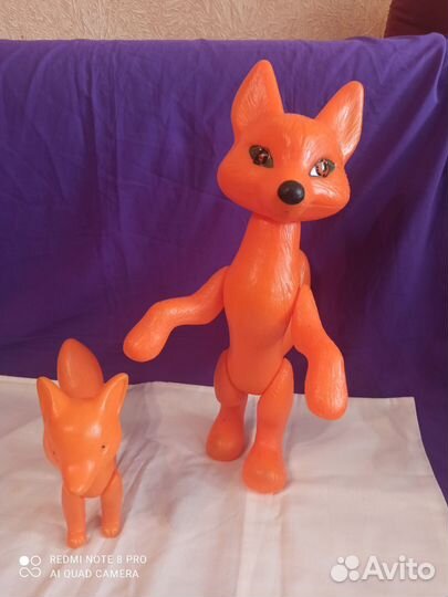Игрушки СССР, лиса и лисичка