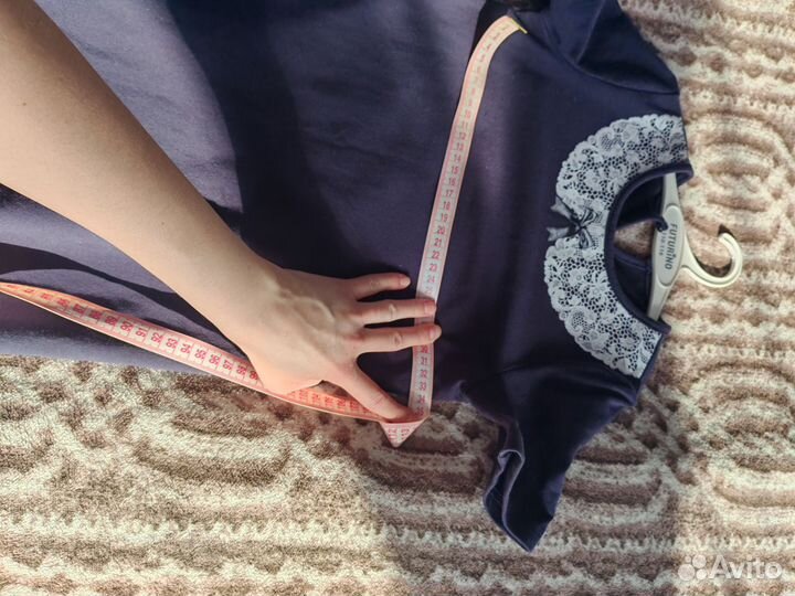 Платье школьное синее 128