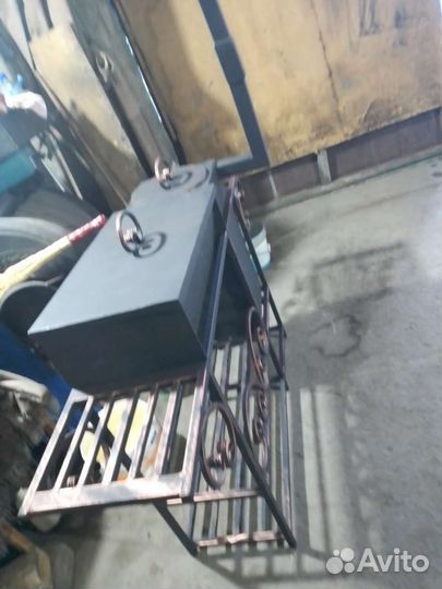 Мангал с печью под казан