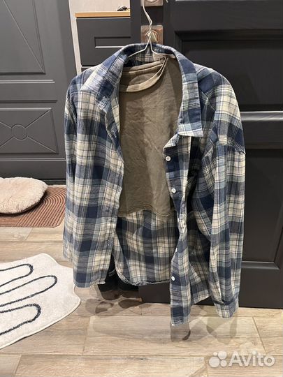 Рубашка в клетку оверсайз женская