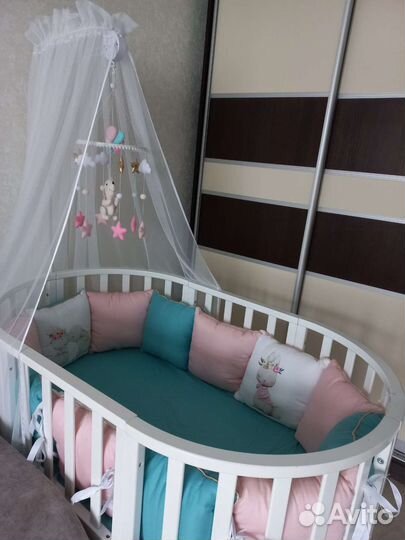 Подушки бортики в кроватку