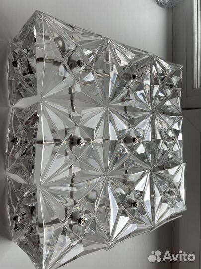 Светильник потолочный винтажный Искра хрусталь