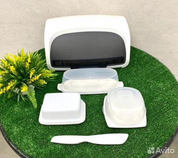Сырница, масленка, салями, хлебница Tupperware
