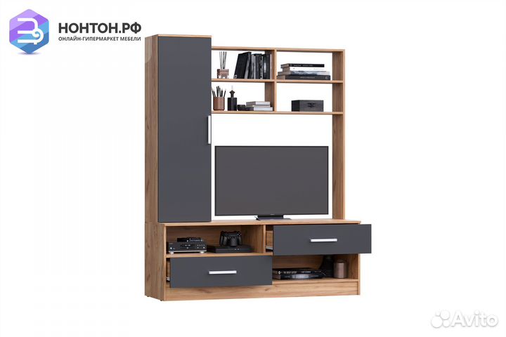 Центральная секция Мартина графит / дуб крафт