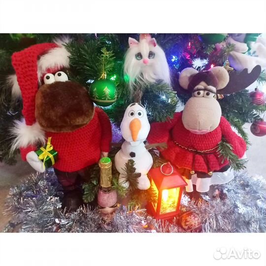 Новогодние олени и гном