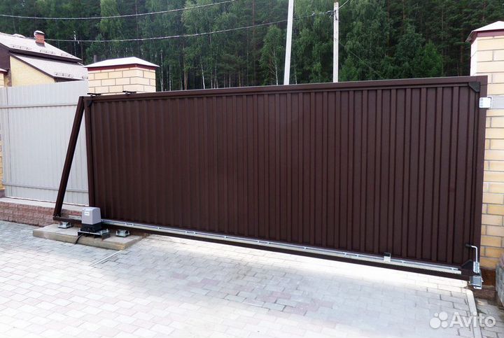 Откатные ворота под ключ