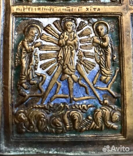 Складень, центральная часть, с эмалью