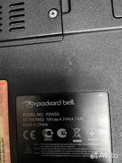 Ноутбук Packard Bell P5WS0