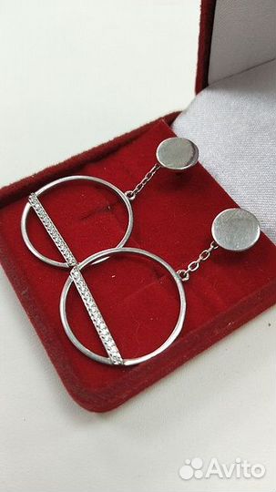 Серьги серебряные (арт. 91182) Л101Б