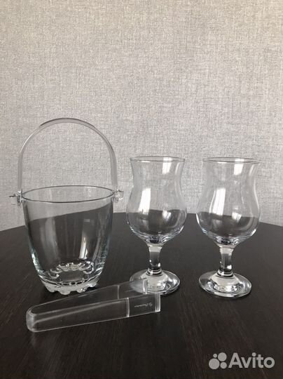 Набор: ведерко для льда и бокалы для коктейлей