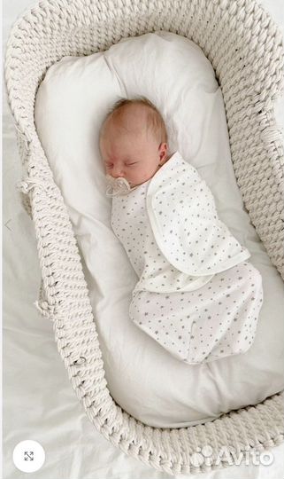 Пеленка кокон на липучках Заяц меховой
