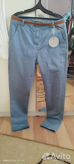 Брюки женские италия 48-50 cotone и лён