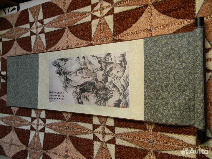 Китайская картина свиток (4 шт.) 105*30 см