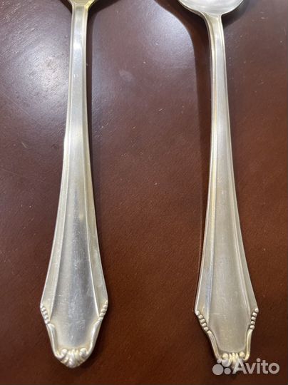 Ложки салатные, серебрение, винтаж, Германия
