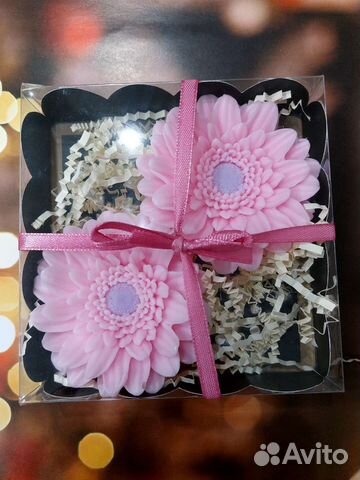Подарочный набор герберы из мыла