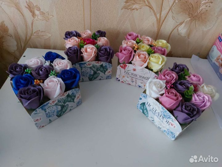 Букет из мыльных роз